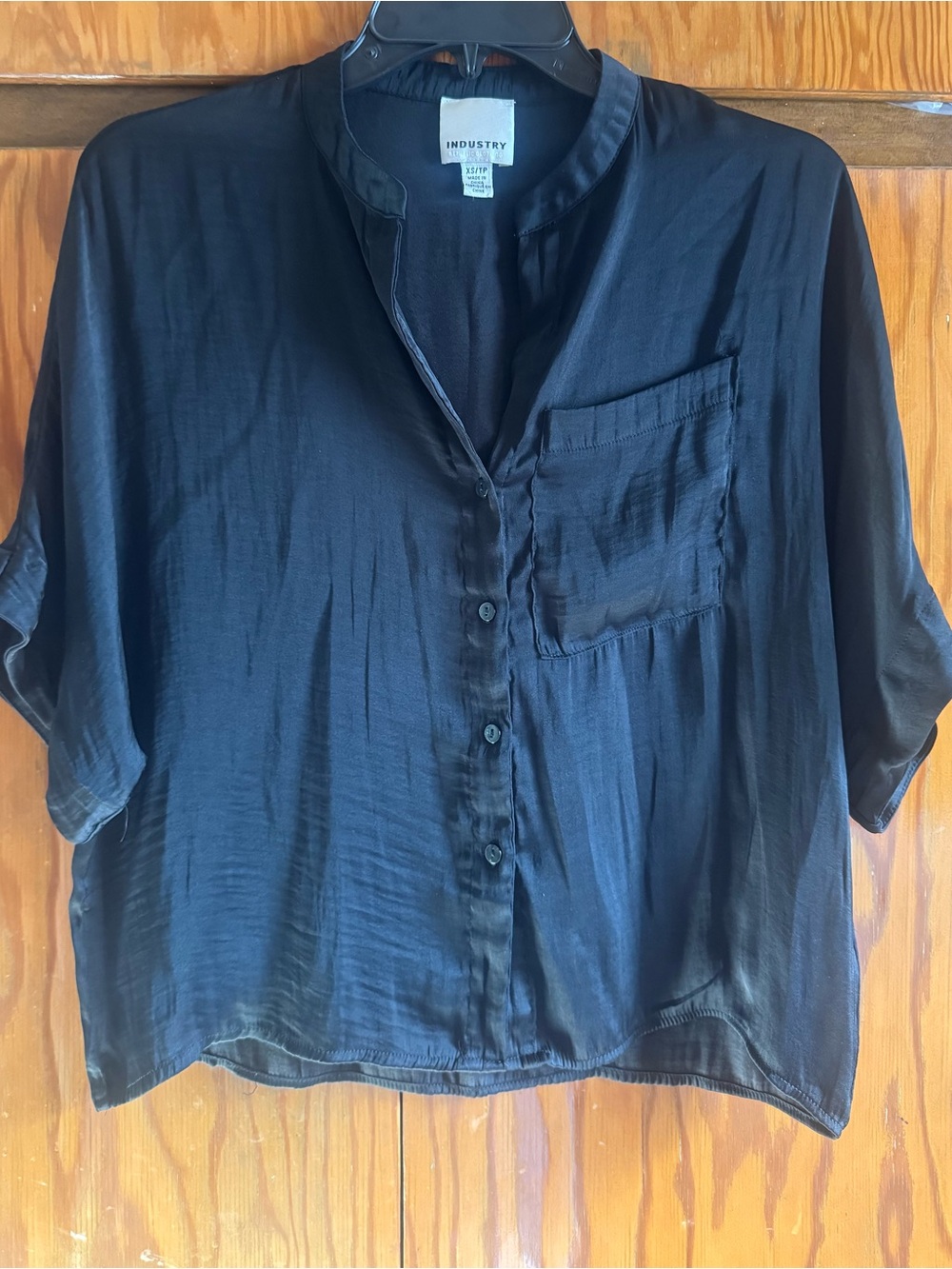 Industry Black Relaxed Button-Down Pocket Shirt